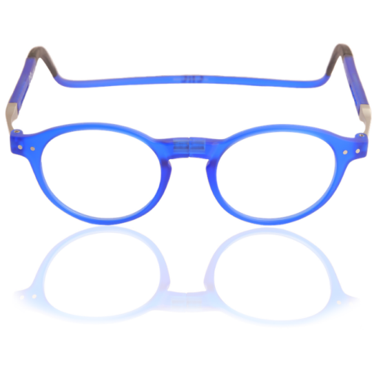 Occhiale da lettura premontato con calamita CLIC FLEX BROOKLYN blu opaco - VARI POTERI