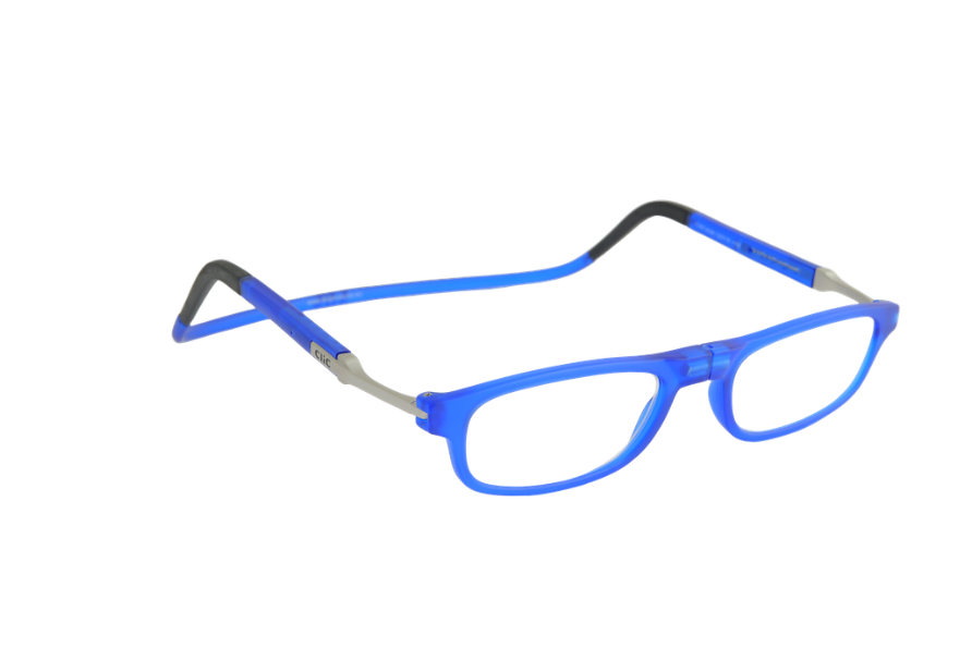 Occhiale da lettura premontato con calamita CLIC FLEX RECTANGULAR blu opaco - VARI POTERI - immagine 3