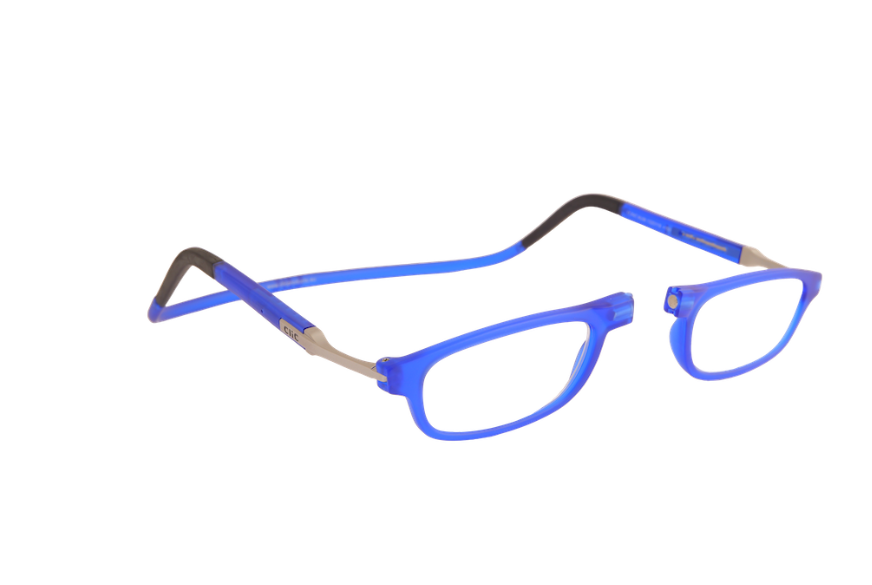 Occhiale da lettura premontato con calamita CLIC FLEX RECTANGULAR blu opaco - VARI POTERI - immagine 4