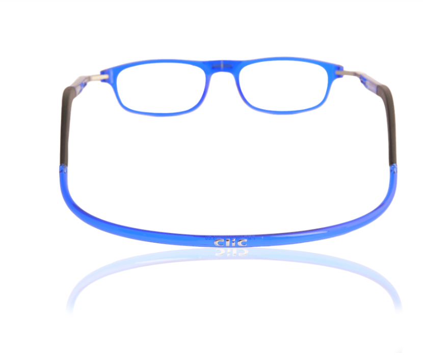 Occhiale da lettura premontato con calamita CLIC FLEX RECTANGULAR XL blu lucido - VARI POTERI - immagine 5