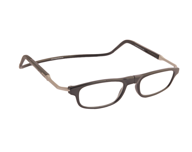 Occhiale da lettura premontato con calamita CLIC FLEX RECTANGULAR XL nero lucido - VARI POTERI - immagine 3