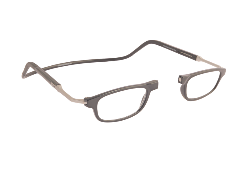 Occhiale da lettura premontato con calamita CLIC FLEX RECTANGULAR XL nero lucido - VARI POTERI - immagine 4