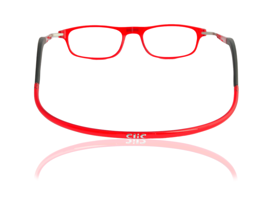 Occhiale da lettura premontato con calamita CLIC FLEX RECTANGULAR XL rosso lucido - VARI POTERI - immagine 5
