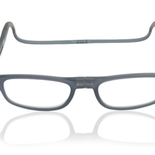 Occhiale da lettura premontato con calamita CLIC FLEX RECTANGULAR grigio opaco - VARI POTERI