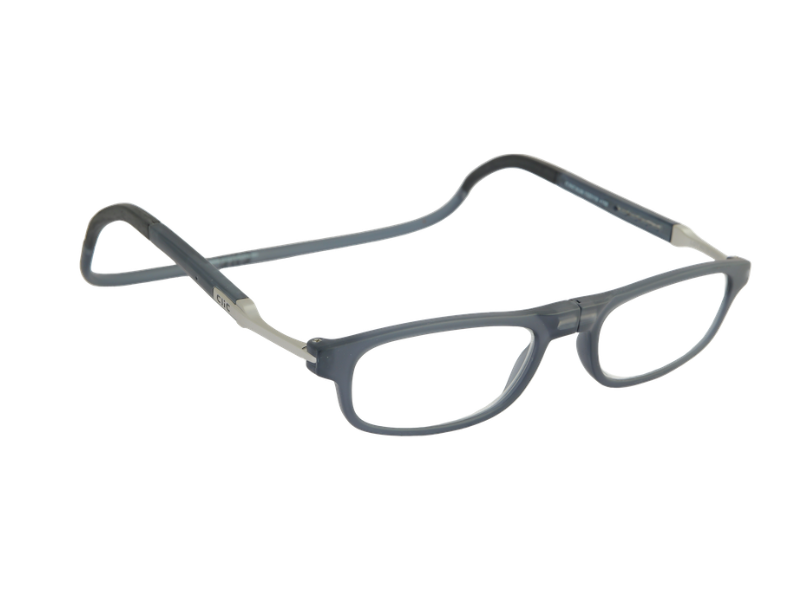 Occhiale da lettura premontato con calamita CLIC FLEX RECTANGULAR grigio opaco - VARI POTERI - immagine 3