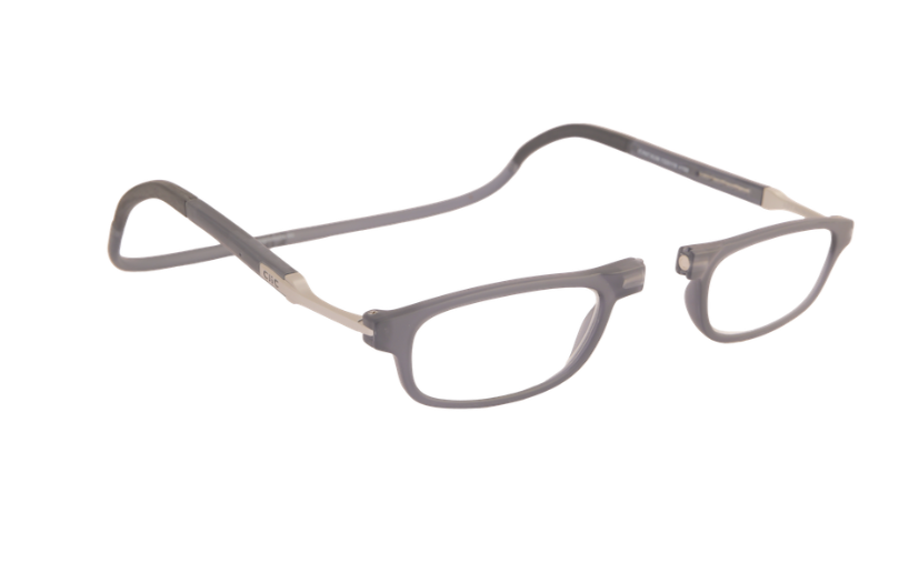 Occhiale da lettura premontato con calamita CLIC FLEX RECTANGULAR grigio opaco - VARI POTERI - immagine 4