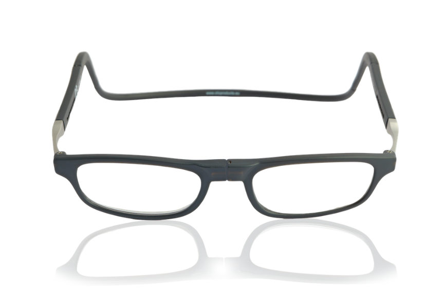 Occhiale da lettura premontato con calamita CLIC FLEX RECTANGULAR nero opaco - VARI POTERI